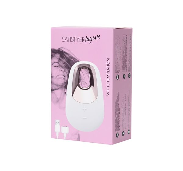 Вибромассажер Satisfyer Layon 5, White temptation, силикон, белый (9,2 см) #17