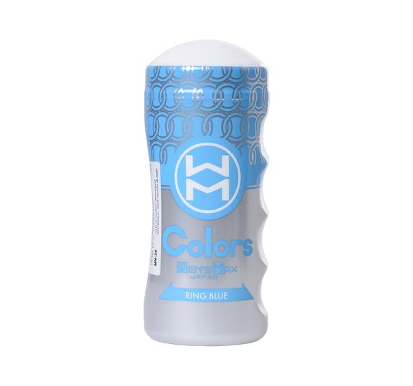 Мастурбатор MensMax Colors Ring Blue, TPE, белый (15 см) #2