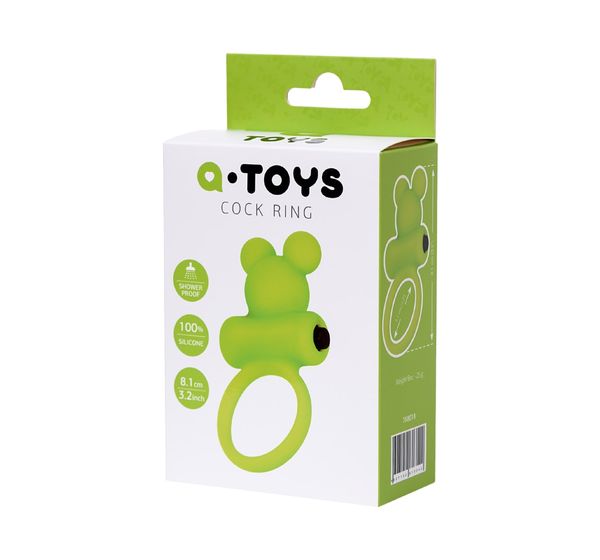 Виброкольцо на пенис A-Toys by TOYFA Chio, силикон, зеленое (8,1 см, Ø 3,1 см) #4