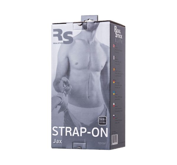 Страпон на креплении TOYFA RealStick Strap-On Jax, TPR, телесный (17,9 см) #11