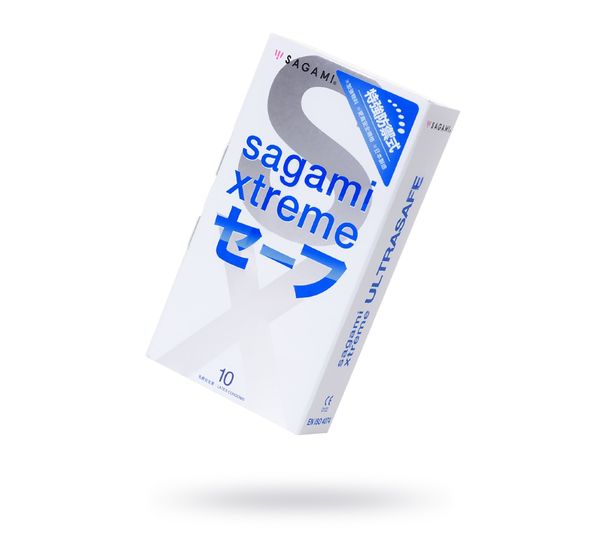 Презервативы Sagami, xtreme, ultrasafe, латекс (10 шт)