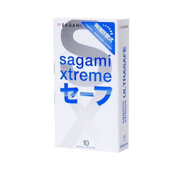 Презервативы Sagami, xtreme, ultrasafe, латекс (10 шт) #1