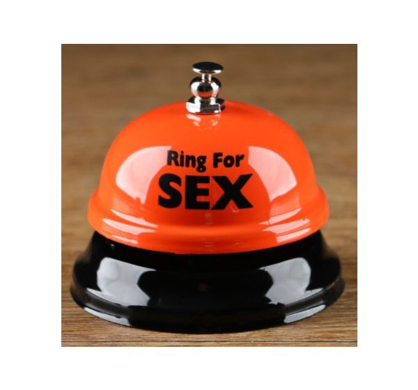 Звонок настольный "Ring for a sex" (7,5х7,5х6,5 см, микс)