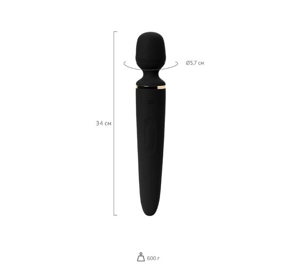 Вибратор Satisfyer Woman Wand, ABS пластик, черный (34 см) #5