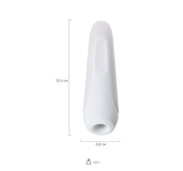 Вакуум-волновой бесконтактный стимулятор клитора Satisfyer Curvy 1+, силикон, белый (14,3 см) #8