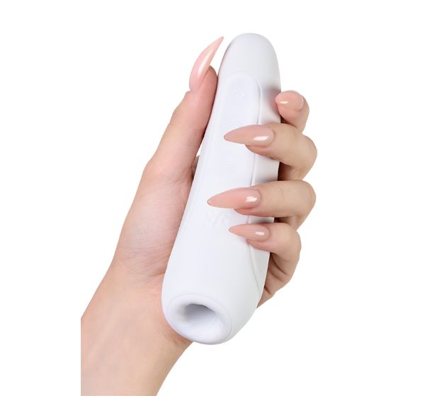 Вакуум-волновой бесконтактный стимулятор клитора Satisfyer Curvy 1+, силикон, белый (14,3 см) #9