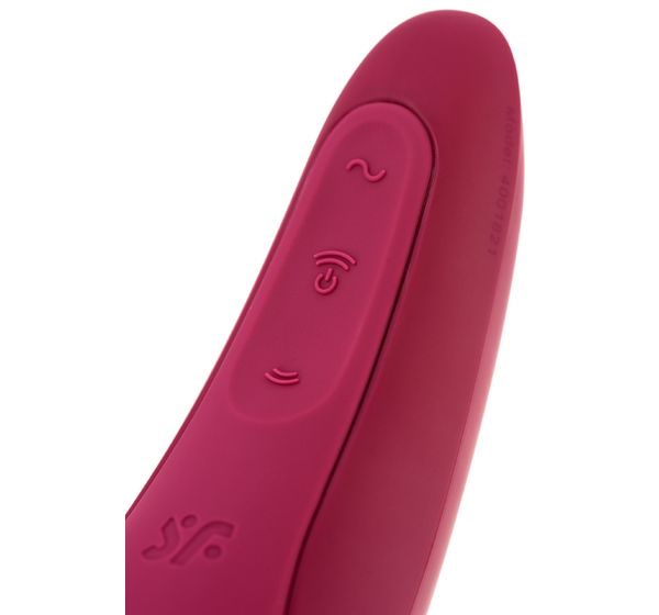 Вакуум-волновой бесконтактный стимулятор клитора Satisfyer Curvy 1+, силикон, красный (14,3 см) #16