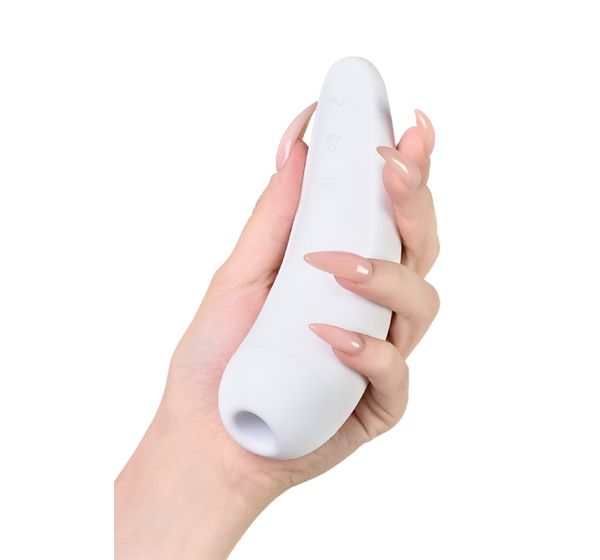 Вакуум-волновой бесконтактный стимулятор клитора Satisfyer Curvy 2+, силикон, белый (14,3 см) #9