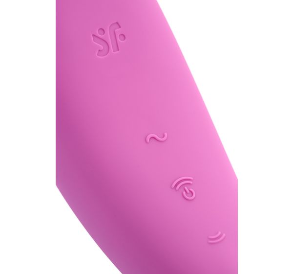 Вакуум-волновой бесконтактный стимулятор клитора Satisfyer Curvy 3+, силикон, розовый (14,5 см) #17