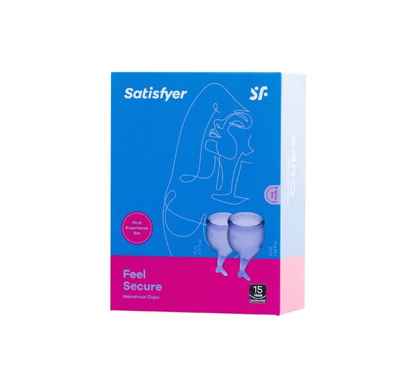 Менструальная чаша Satisfyer Feel Secure, 2 шт в наборе, силикон, фиолетовый #6