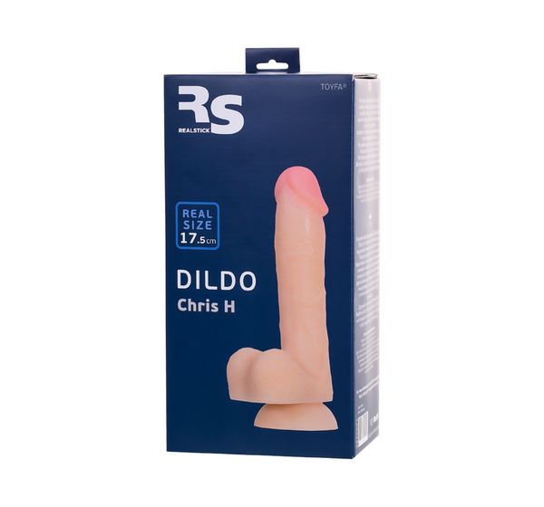 Фаллоимитатор RealStick Silicone Chris H, телесный (17,5 см) #7