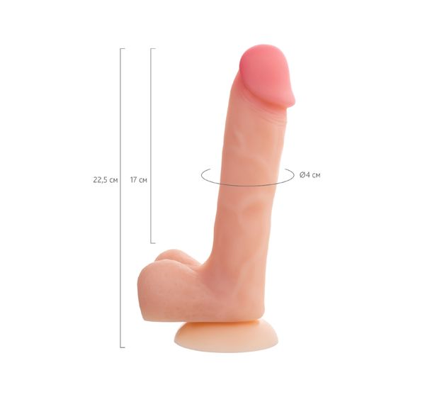 Фаллоимитатор RealStick Silicone Ryan G, телесный (22,5 см) #6