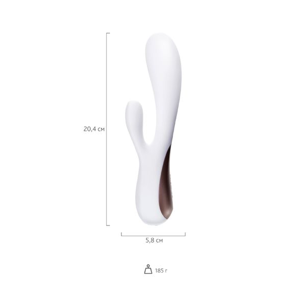 Вибратор Satisfyer Mono Flex, силикон, белый (20,4 см) #6