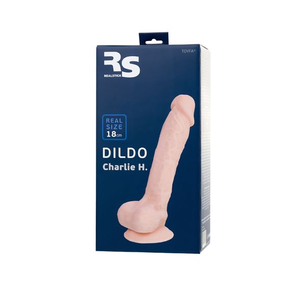 Фаллоимитатор RS Silicone Charlie H с уникальным материалом, телесный (18 см) #7