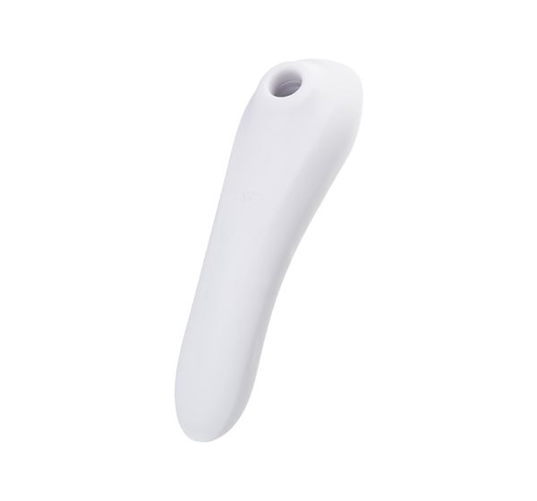 Вакуум-волновой бесконтактный стимулятор клитора Satisfyer Dual Pleasure, силикон, белый (17,9 см) #4