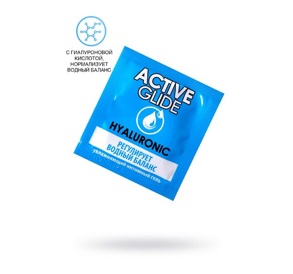 Увлажняющий интимный гель ACTIVE GLIDE HYALURONIC (3 гр, 20 шт)