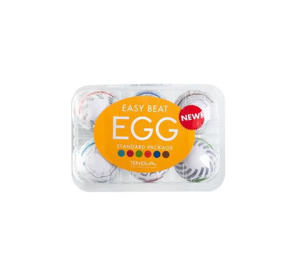 Набор нереалистичных мастурбаторо TENGA EGG - III, TPE, белый (6,1 см, 6 шт) #1