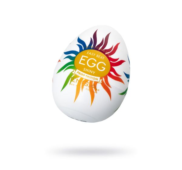 Мастурбатор TENGA Egg Shiny Pride Edition, TPE, белый (6,1 см)