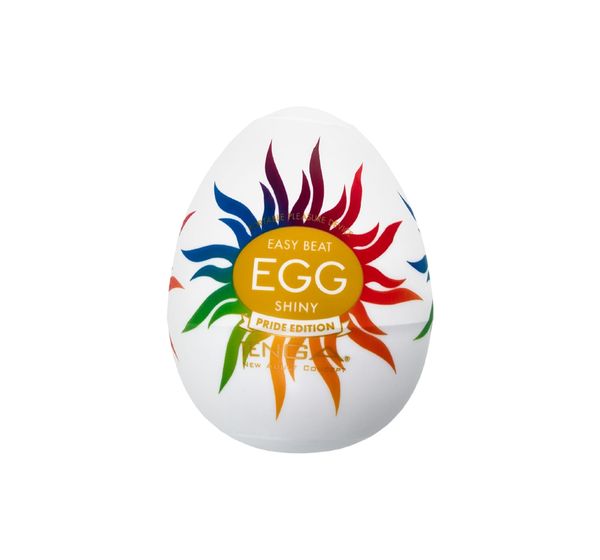 Мастурбатор TENGA Egg Shiny Pride Edition, TPE, белый (6,1 см) #1