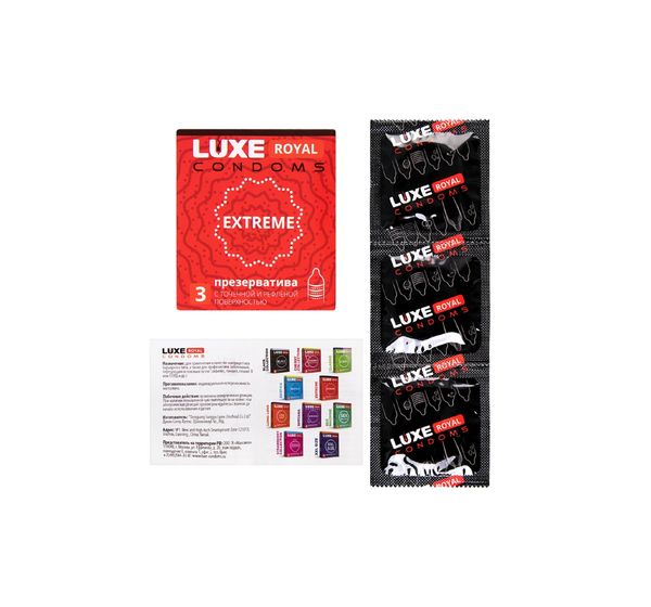 Презервативы Luxe, royal, extreme (18 см, 5,2 см, 3 шт) #3