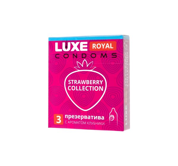 Презервативы Luxe, royal Strawberry collection (18 см, 5,2 см, 3 шт) #1