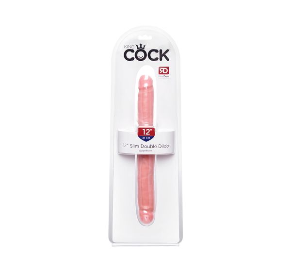 Фаллоимитатор Pipedream, King Cock 12" Slim Double Dildo - Flesh #4