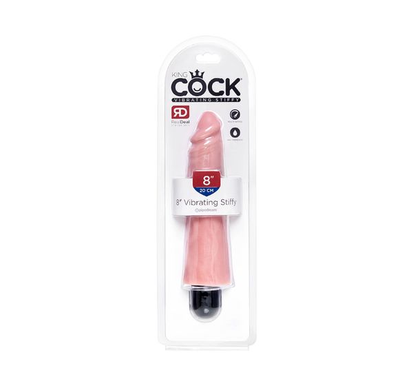 Фаллоимитатор Pipedream, King Cock 8" Vibrating Stiffy - Flesh, телесный #7