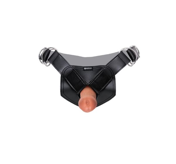 Страпон Pipedream, King Cock Strap on Harness with 6" Cock - Tan, телесный #3