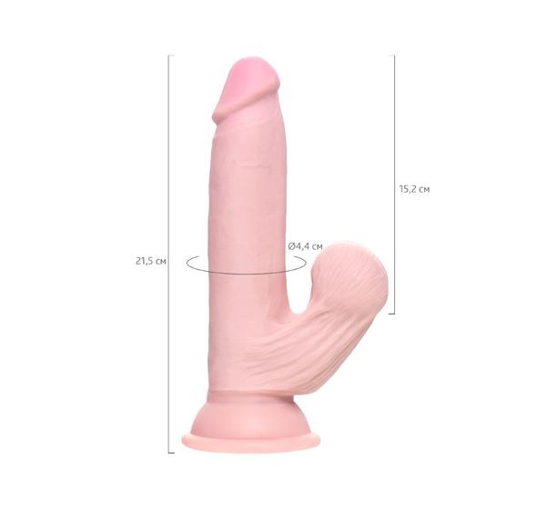 Фаллоимитатор Pipedream, King Cock Plus 7" Triple Density Cock With Swinging balls - Flesh, телесный #11