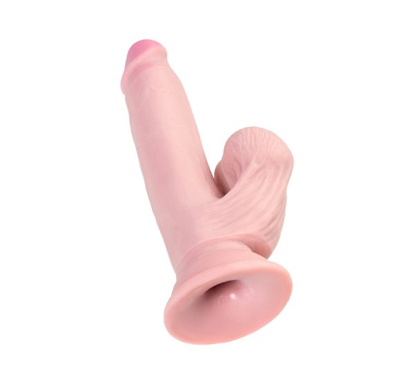 Фаллоимитатор Pipedream, King Cock Plus 7" Triple Density Cock With Swinging balls - Flesh, телесный #1