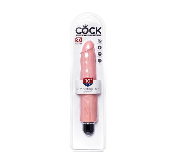 Фаллоимитатор Pipedream, King Cock 10" Vibrating Stiffy - Flesh, телесный #8