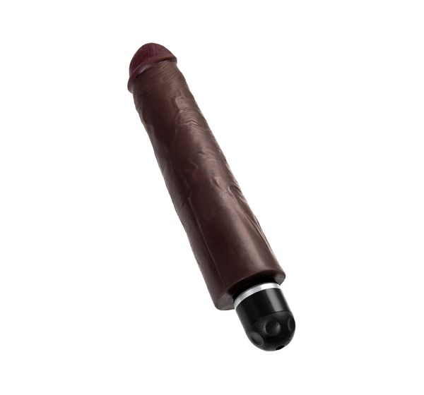 Фаллоимитатор Pipedream, King Cock 10" Vibrating Stiffy - Brown, коричневый #4