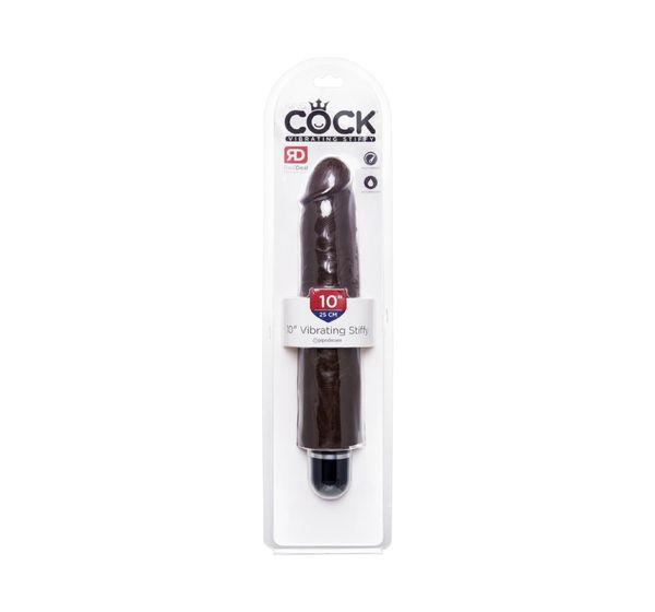 Фаллоимитатор Pipedream, King Cock 10" Vibrating Stiffy - Brown, коричневый #8