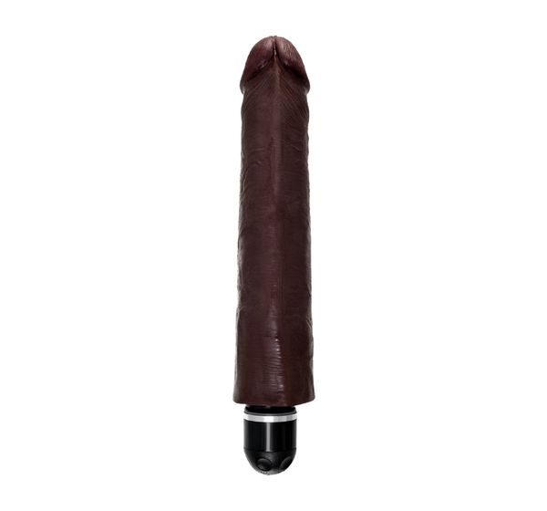 Фаллоимитатор Pipedream, King Cock 10" Vibrating Stiffy - Brown, коричневый #3